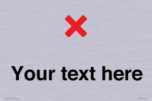 Custom plain background, red cross sign